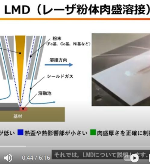 LMD方式の金属積層造形のご紹介（YouTube公式チャンネル）
